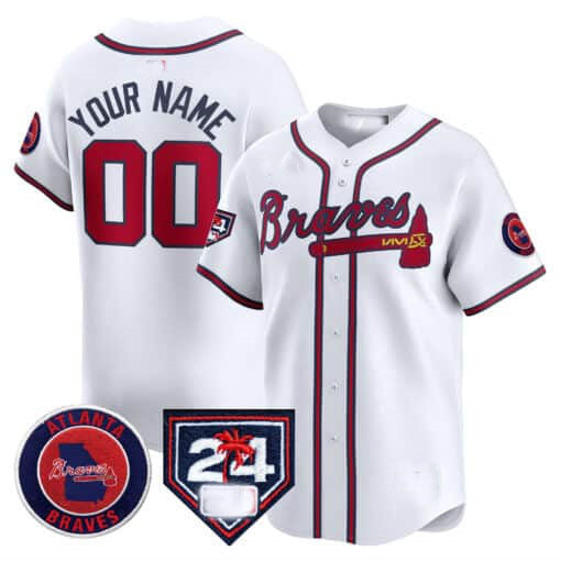 Custom A.Braves Spring Training Patch Vapor Premier Limited –Stitched Baseball Jerseys