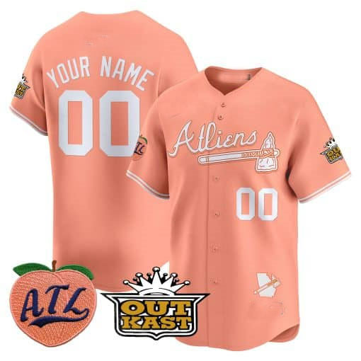 Custom A.Braves Atliens & Peach Vapor Premier Limited – All Stitched Baseball Jerseys