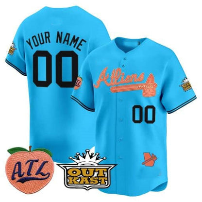 Custom A.Braves Atliens & Peach Vapor Premier Limited – All Stitched Baseball Jerseys