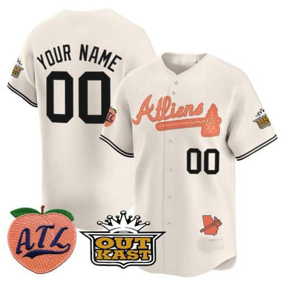 Custom A.Braves Atliens & Peach Vapor Premier Limited – All Stitched Baseball Jerseys