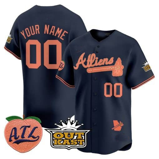 Custom A.Braves Atliens & Peach Vapor Premier Limited – All Stitched Baseball Jerseys