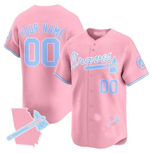 Custom A.Braves Bubblegum Pink Vapor Premier Limited Jersey– All Stitched Baseball Jerseys