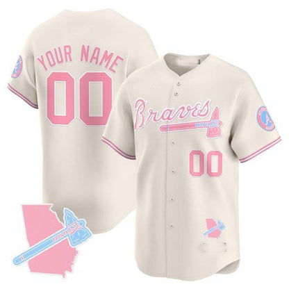 Custom A.Braves Bubblegum Pink Vapor Premier Limited Jersey– All Stitched Baseball Jerseys