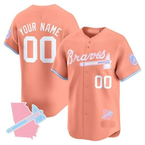 Custom A.Braves Bubblegum Pink Vapor Premier Limited Jersey– All Stitched Baseball Jerseys