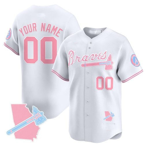 Custom A.Braves Bubblegum Pink Vapor Premier Limited Jersey– All Stitched Baseball Jerseys