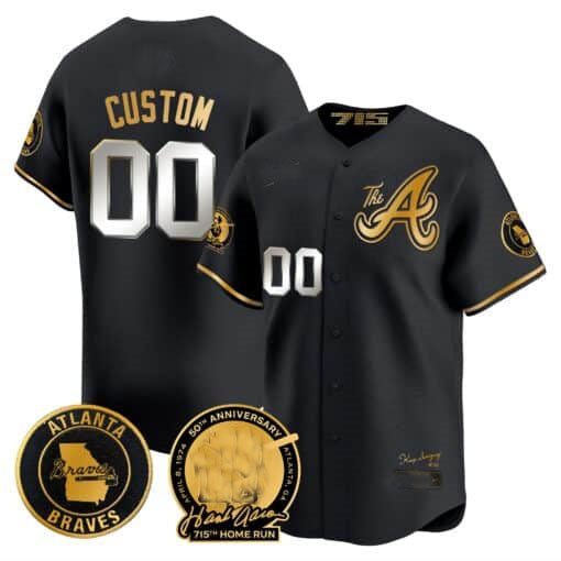 Custom A.Braves Hank Aaron 75th Home Run Patch Vapor Premier Limited V2 – All Stitched Baseball Jerseys