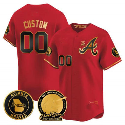 Custom A.Braves Hank Aaron 75th Home Run Patch Vapor Premier Limited V2 – All Stitched Baseball Jerseys