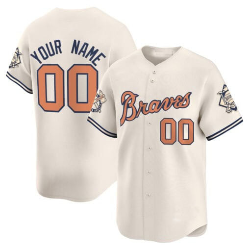 Custom A.Braves Peaches n’ Cream Vapor Premier Limited – All Stitched Baseball Jerseys