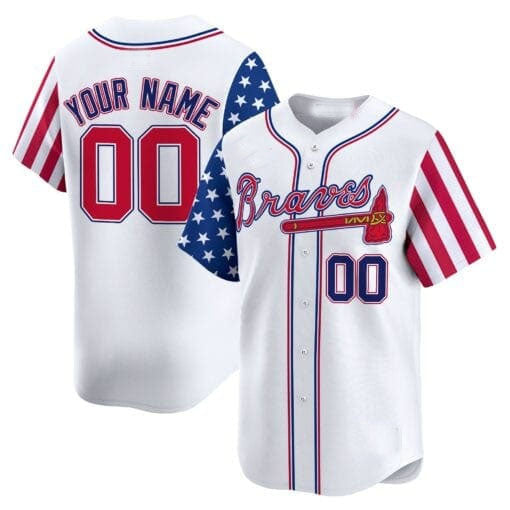 Custom A.Braves White Independence Day Vapor Premier Limited – All Stitched Baseball Jerseys