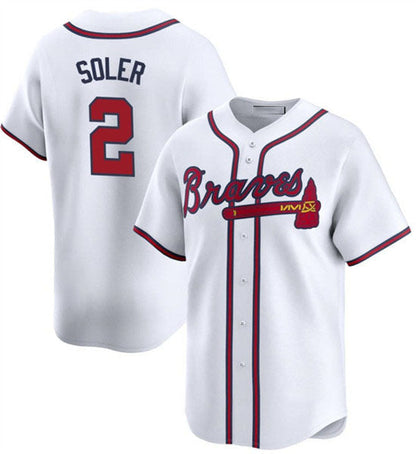 A.Braves #2 Jorge Soler Player White Limited Stitched Baseball Jerseys