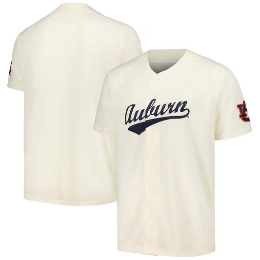 A.Tigers Blank Player Replica Baseball Jerseys - Cream Stitched American College Jerseys