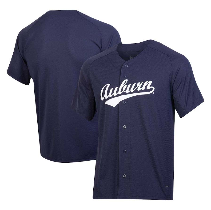 A.Tigers Blank Player Baseball Jersey - Navy Stitched American College Jerseys