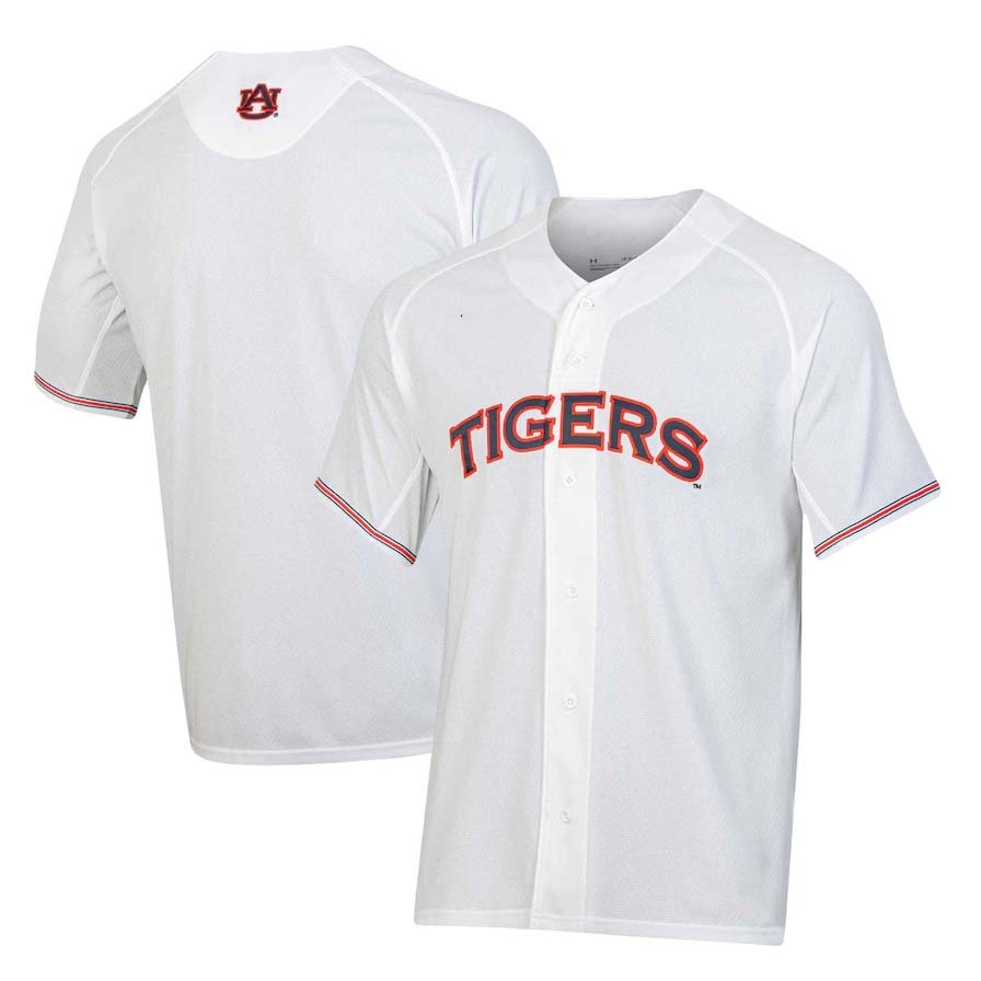 A.Tigers Blank Player Game Jersey - White Stitched American College Jerseys