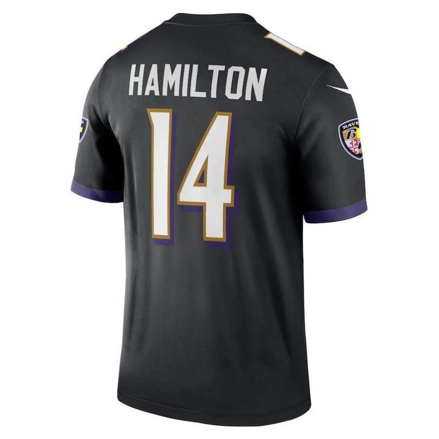 B.Ravens #14 Kyle Hamilton Player BlackLegend Jersey Stitched American Football Jerseys