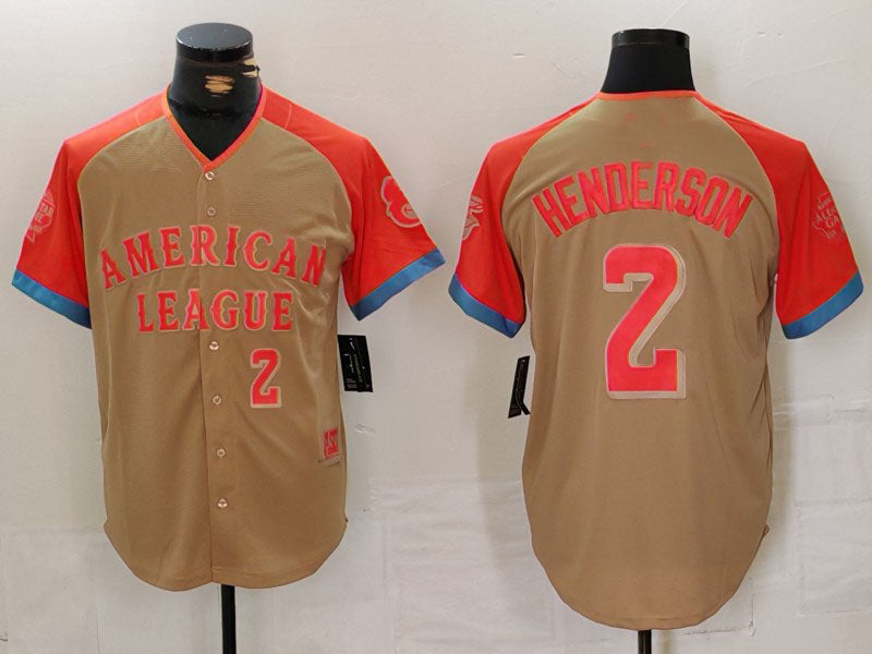 B.Orioles #2 Gunnar Henderson Player Cream All Star Limited Stitched Baseball Jerseys