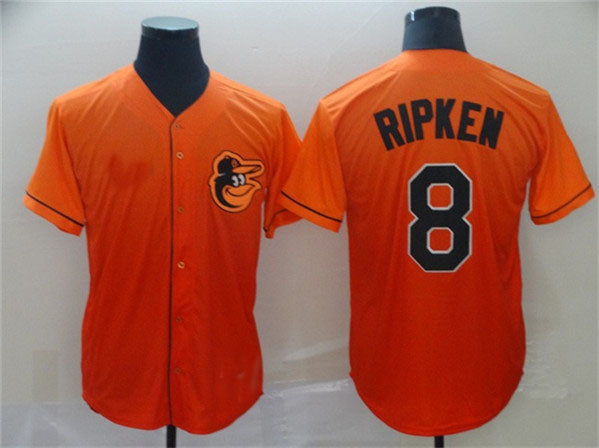 B.Orioles #8 Cal Ripken Jr. Orange Player Game Jersey -Stitched Baseball Jerseys