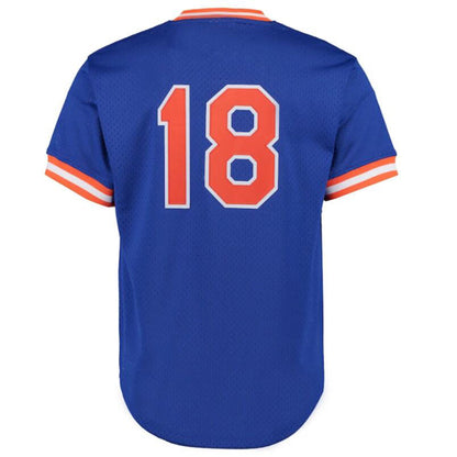 Baseball Jerseys NY.Mets #18 Darryl Strawberry Royal Game Player Jersey