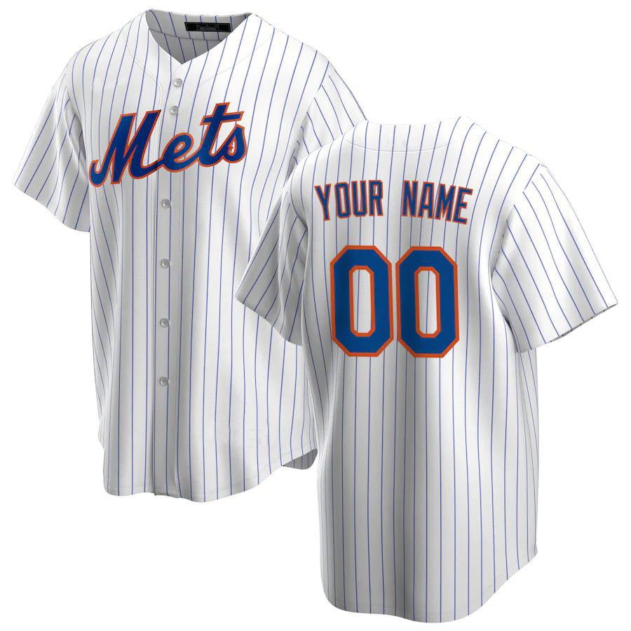 Custom NY.Mets White Game Jersey Stitched American Baseball Jerseys