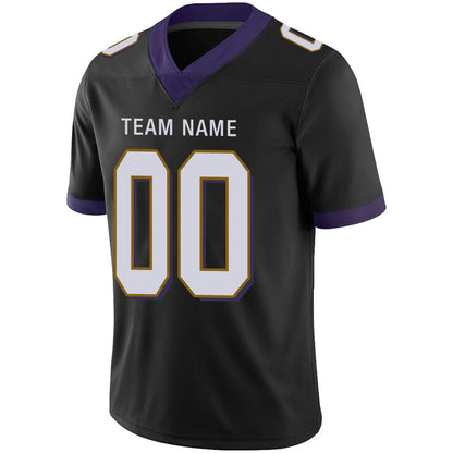 Custom B.Ravens Black Personalized Design Game Football Jerseys