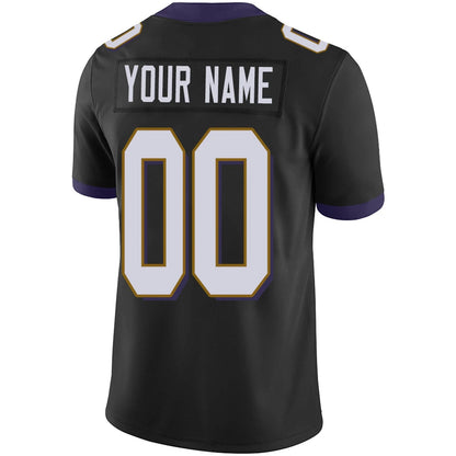 Custom B.Ravens Black Personalized Design Game Football Jerseys