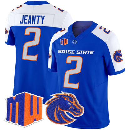 B.State Broncos #2 Ashton Jeanty Player Royal Vapor Limited American College Jerseys