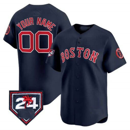 Custom B.Red Sox Spring Training Patch Vapor Premier Limited– Stitched Baseball Jerseys