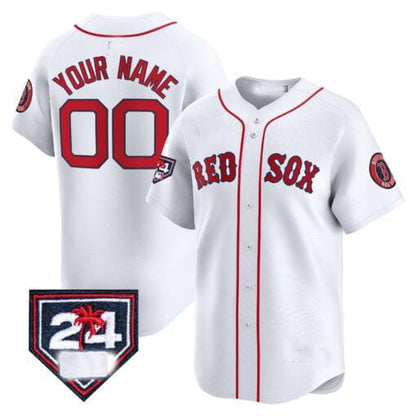 Custom B.Red Sox Spring Training Patch Vapor Premier Limited– All Stitched Baseball Jerseys