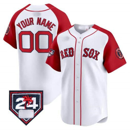 Custom B.Red Sox Spring Training Patch Vapor Premier Limited– Stitched Baseball Jerseys