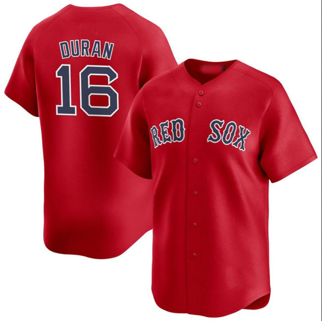 B.Red Sox #16 Jarren Duran Player Red Alternate Limited Stitched Baseball Jerseys