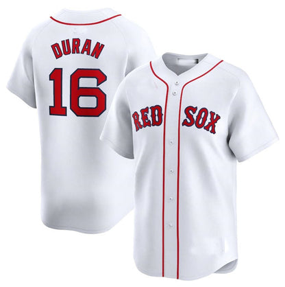 B.Red Sox #16 Jarren Duran Player White Limited Stitched Baseball Jerseys