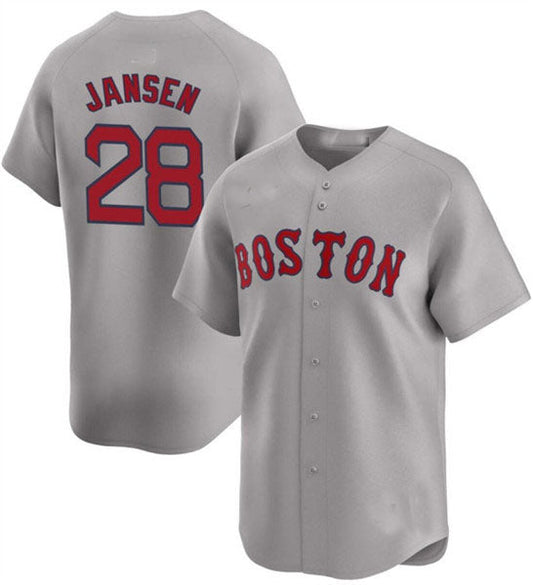 B.Red Sox #28 Danny Jansen Player Gray Limited Stitched Baseball Jerseys