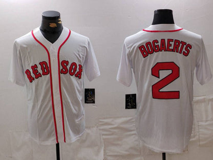 B.Red Sox #2 Xander Bogaerts Player Jersey White Cool Base Stitched Baseball Jerseys