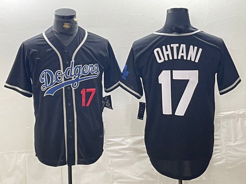 LA.Dodgers #17 Shohei Ohtani Black Player Game Jersey Stitched Baseball Jerseys