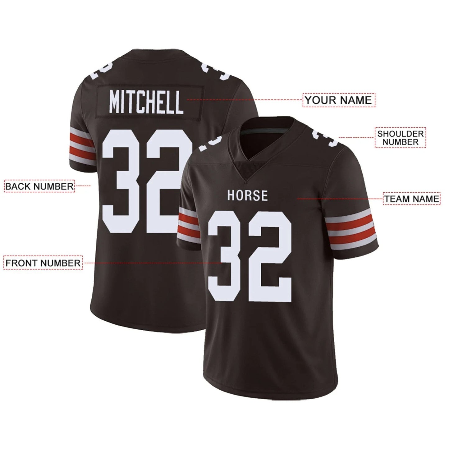 Custom C.Browns Brown Personalized Design Your Own Name and Number for Men Women Youth Jerseys