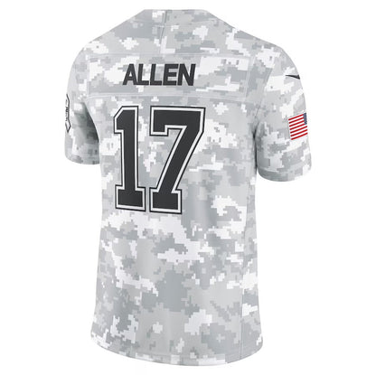 B.Bills #17 Josh Allen Player Arctic Camo Salute to Service Limited Stitched American Football Jerseys