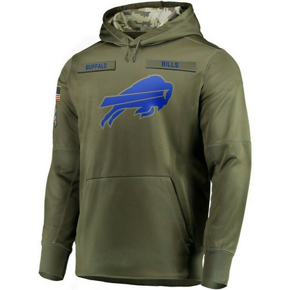 B.Bills Salute To Service Club Pullover Hoodie Player Jersey Birthday gifts -Stitched American Football Jerseys