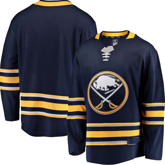 B.Sabres Blank Player Fanatics Breakaway Home Jersey - Blue Stitched American Hockey Jerseys