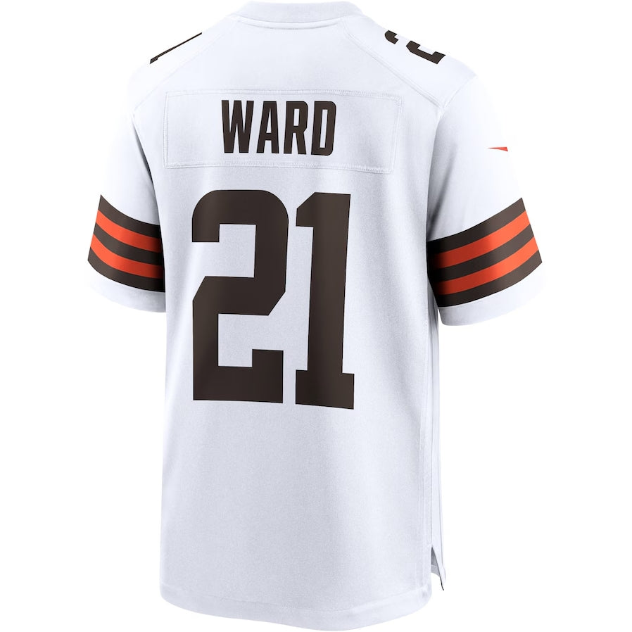 C.Browns #21 Denzel Ward Player White Game Jersey Stitched American Football Jerseys