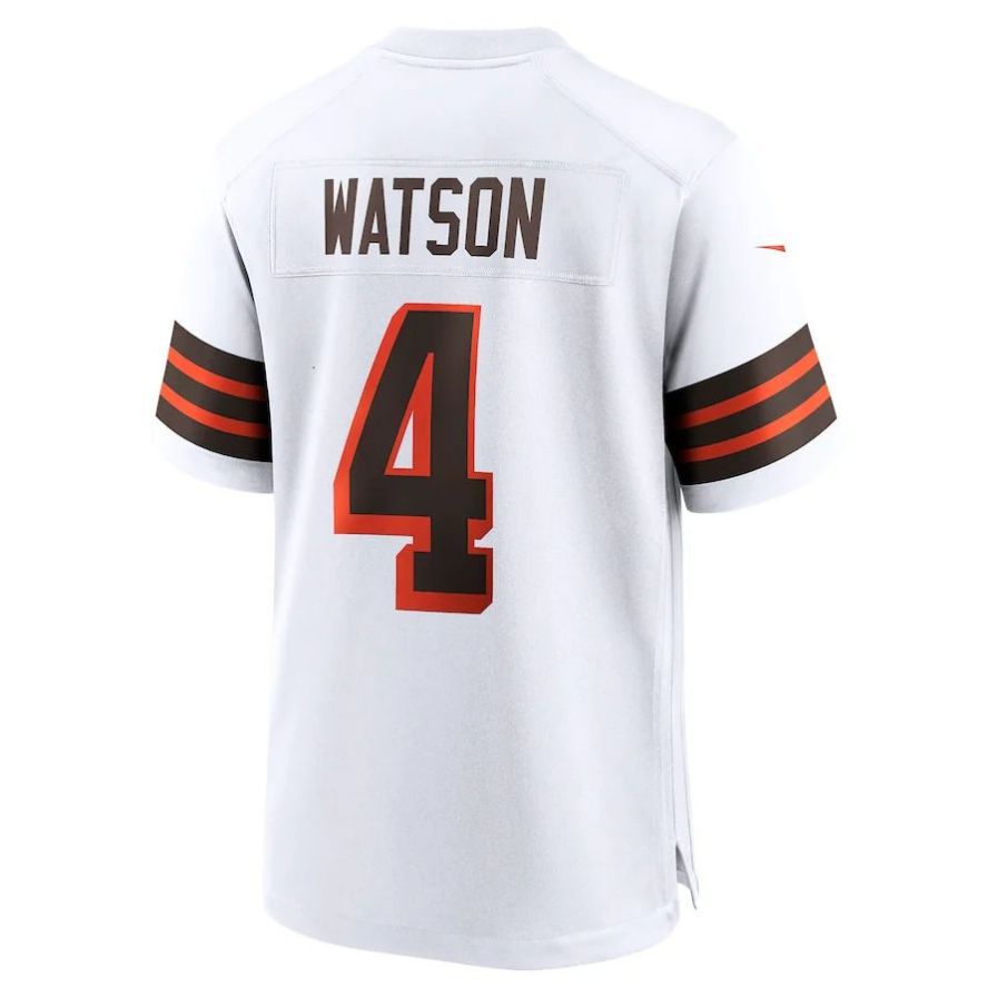 C.Browns #4 Deshaun Watson Player White Alternate Jersey Stitched American Football Jerseys