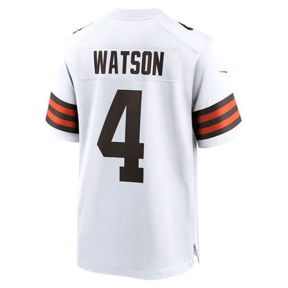 C.Browns #4 Deshaun Watson Player White Game Jersey Stitched American Football Jerseys