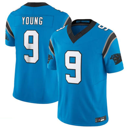 C.Panthers #9 Bryce Young Player Blue Vapor F.U.S.E. Limited Jersey American Stitched Football Jerseys