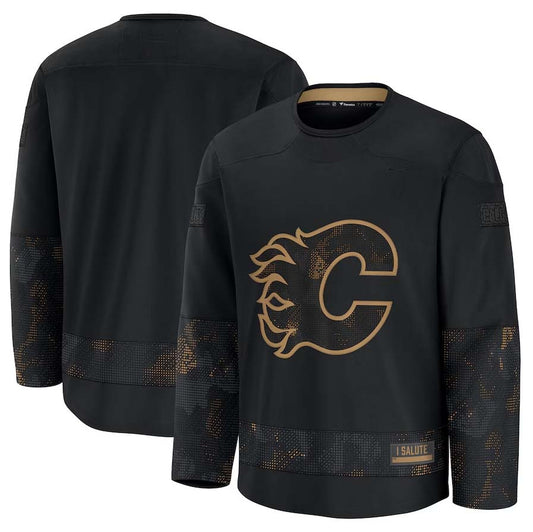 C.Flames Fanatics Blank Player Game Jersey - Black Stitched American Hockey Jerseys