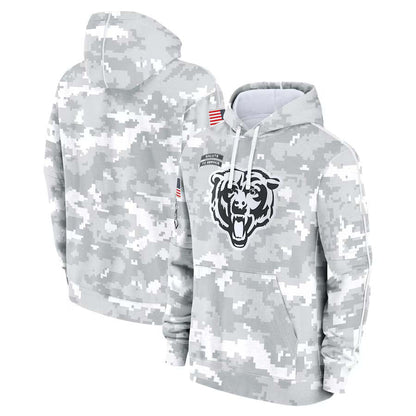 C.Bears Salute To Service Club Pullover Hoodie Player Game Jersey Stitched American Football Jerseys