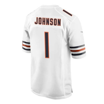 C.Bears #1 Jaylon Johnson White Player Game Jersey Stitched American Football Jerseys