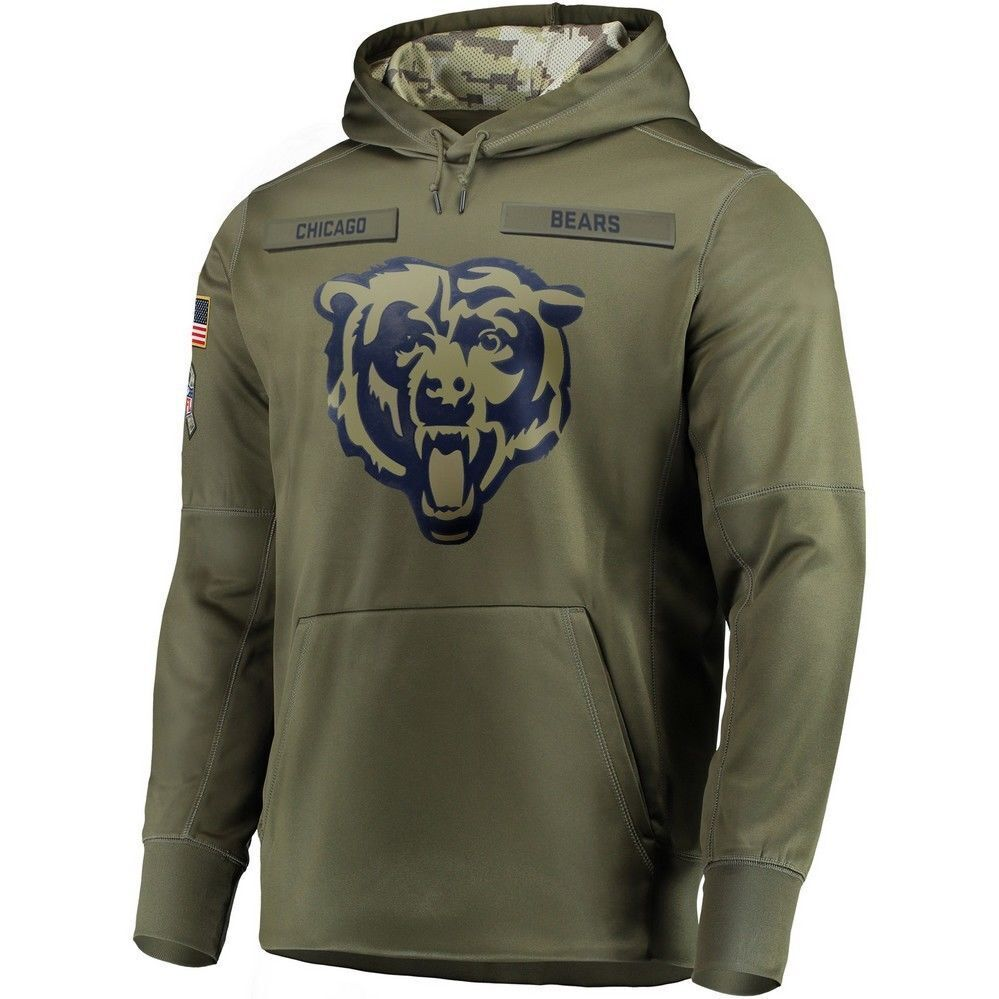 C.Bears Salute To Service Club Pullover Hoodie Player Jersey Birthday gifts Stitched American Football Jerseys