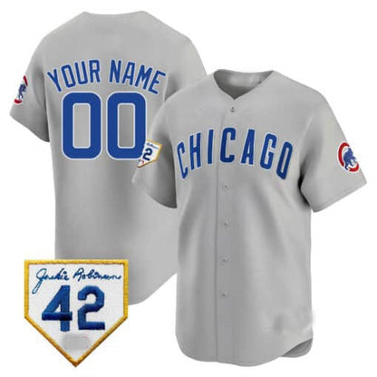 Custom C.Cubs Jackie Robinson Patch Vapor Premier Limited  V2– All Stitched Baseball Jerseys