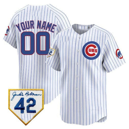 Custom C.Cubs Jackie Robinson Patch Vapor Premier Limited  V2– All Stitched Baseball Jerseys