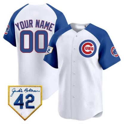 Custom C.Cubs Jackie Robinson Patch Vapor Premier Limited  V2– All Stitched Baseball Jerseys