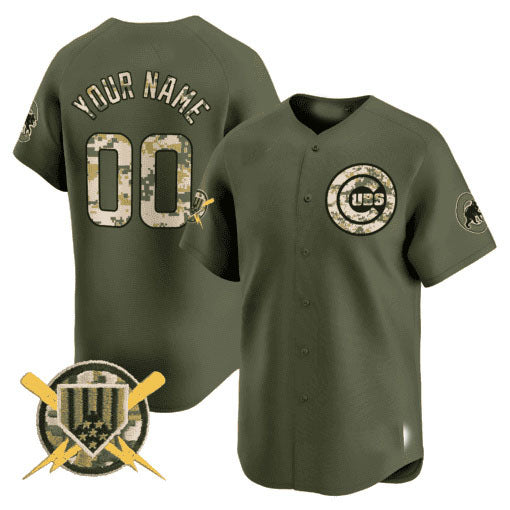 Custom C.Cubs Armed Forces Day Vapor Premier Limited– Stitched Baseball Jerseys