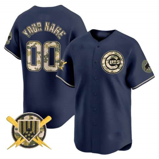 Custom C.Cubs Armed Forces Day Vapor Premier Limited– Stitched Baseball Jerseys